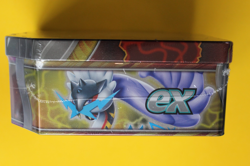 POKEMON PARADOX DESTINIES TIN GOUGING FIRE EX SEALED - Image 3