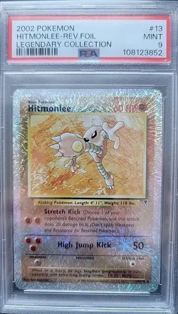 PSA 9 Hitmonlee 13/110 2002 Pokemon Legendary Reverse Foil Mint WOTC - Image 1