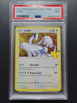2021 POKEMON CELEBRATIONS #022 LUGIA PSA 9 Mint - Image 1
