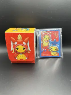 Pokemon Poncho Pikachu Gyarados & Magikarp Deck Box and Sleeves part-sealed READ - Image 1