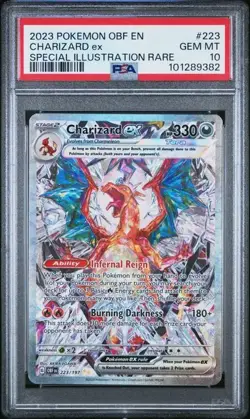 2023 Pokemon Obsidian Flames Charizard ex Special Illustration Rare (223) PSA 10 - Image 1