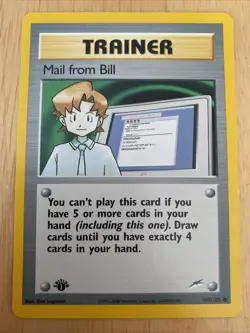 Mail from Bill NM 1st Edition Neo Destiny 105/105 Pokemon TCG Regular - Image 1