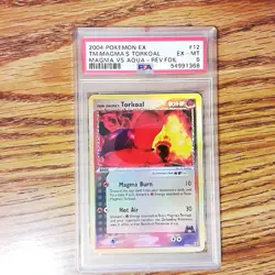 Team Magma's Torkoal 12/95 TEAM MAGMA v AQUA Reverse Graded Pokemon Card - PSA 6 - Image 1