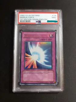 Mirror Force MRD-138 1st Edition • PSA 9 Ultra Rare Asian English POP 12 YuGiOh! - Image 2