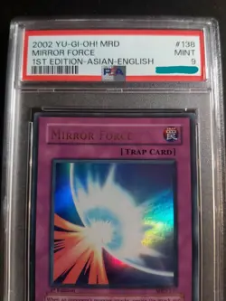 Mirror Force MRD-138 1st Edition • PSA 9 Ultra Rare Asian English POP 12 YuGiOh! - Image 4