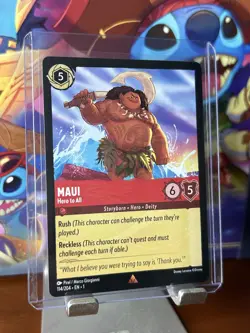 🔹Maui Hero To All 114/204 Rare Card🔹Disney Lorcana TCG The First Chapter - Image 1