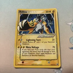 Pokemon Card Raikou Gold Star 114/115 EX Unseen Forces Holo Rare - Image 1