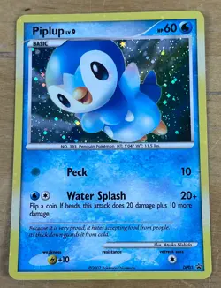 Piplup Holo Diamond & Pearl Black Star Promo DP03 2007 TCG Card - Image 1