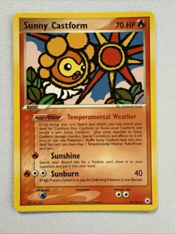 Sunny Castform 26/101 EX Hidden Legends Regular Rare Pokemon Card - Image 2
