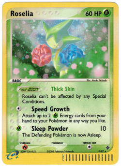 Roselia 9/97 EX Dragon Holo Rare E-Reader Pokemon Card - Image 1