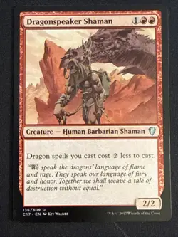 1x Dragonspeaker Shaman (136) Commander 2017 LP MTG Magic the Gathering x1 MKE - Image 1