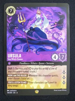 Ursula Sea Witch Queen 58/204 - Lorcana Card #136 - Image 1