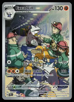 Excadrill 174/162 Holo Illustration Rare Temporal Forces Pokemon Card - Image 1