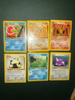 Pokemon OG 6 Card Bulk Lot LP-NM Common Uncommon WOTC Vintage Original Moltres - Image 2