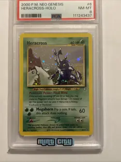 2000 POKEMON NEO GENESIS #6 HERACROSS-HOLO PSA 8 - Image 2