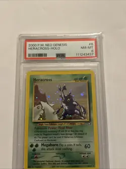 2000 POKEMON NEO GENESIS #6 HERACROSS-HOLO PSA 8 - Image 3