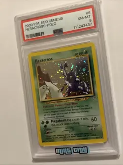2000 POKEMON NEO GENESIS #6 HERACROSS-HOLO PSA 8 - Image 5