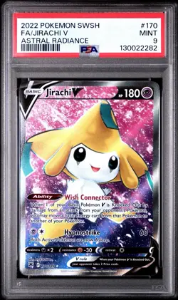 Pokemon Jirachi V (Full Art) 170/189 Swsh10: Astral Radiance Holo PSA 9 - Image 1