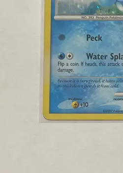Pokemon Piplup LV.9 DP03 Diamond & Pearl Black Star Promo Holo Rare - MP - Image 5