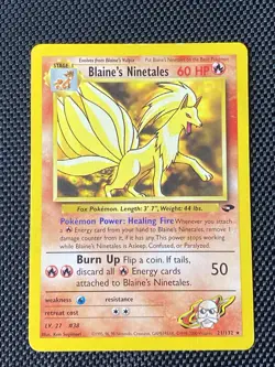 Pokemon TCG Blaine's Ninetales 21/132 Gym Challenge MP - Image 1