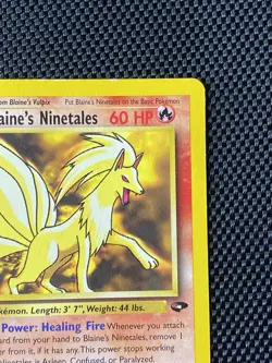 Pokemon TCG Blaine's Ninetales 21/132 Gym Challenge MP - Image 3
