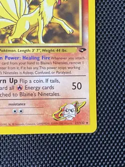 Pokemon TCG Blaine's Ninetales 21/132 Gym Challenge MP - Image 4