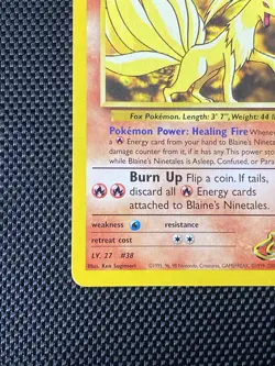 Pokemon TCG Blaine's Ninetales 21/132 Gym Challenge MP - Image 5