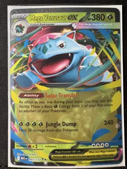 Pokemon TCG Mega Venusaur EX 003/132 Double Rare Mega Evolution - Image 1