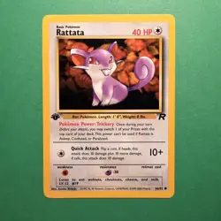 Pokemon TCG Rattata 66/82 Team Rocket Common NM 1st Edition - Image 1