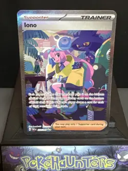 Pokemon Card Iono 237/091 Special Illustration Rare Trainer Paldean Fates NM - Image 1