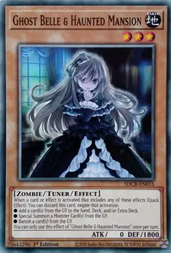 SDCB-EN015 GHOST BELLE & HAUNTED MANSION COMMON 1ST EDITION YuGiOh CARD - Image 1