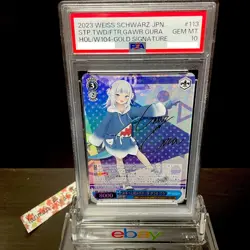 PSA 10 Weiss Schwarz Hololive Gawr Gura Signed Gold Signature HOL/W104-113SP SP - Image 3