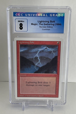 Lightning Bolt Revised / 3rd Edition | CGC Graded 8 NM / Mint | Legacy MTG Cards - Image 1