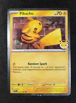 2026 Pokemon Day Stamped Card And Coin NM 051/162 holo pikachu - Image 2