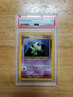 Pokemon PSA 1 Poor 2001 Celebi Neo Revelation Holo Card - Image 1