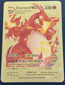 Charizard VMAX 020/189 Gold Card Pokemon HP 330 Super Rare - Image 1