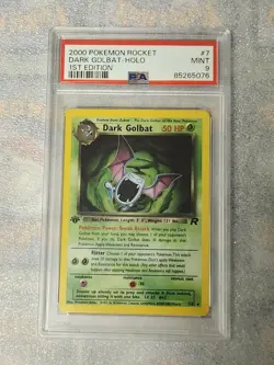 2000 Team Rocket 1st Edition Dark Golbat 7/82 - PSA 9 - Holo Rare Pokemon Card - Image 1