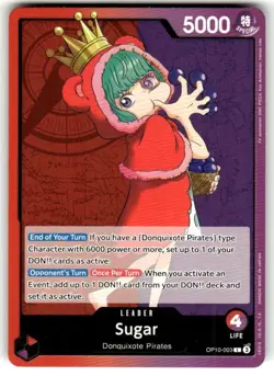 Sugar OP10-003 Leader Royal Blood One Piece Card Game - Image 1