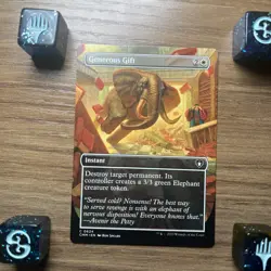MTG Generous Gift (Borderless) [Commander Masters, Near Mint] - Image 1