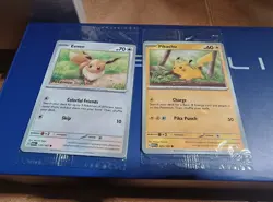 Pokemon TCG Eevee/Pikachu Pokemon Together Stamp Exclusive Sealed Promo Rare - Image 1