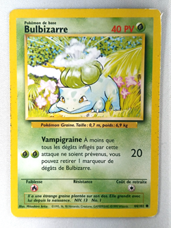 Carte pokemon FRANCAIS Bulbizarre (BS 44) Set de Base [PLAYED] 16.07.2025A - Image 1