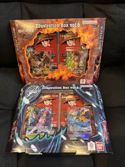 One Piece TCG Illustration Box Vol 5 and Vol 6 Lot - Factory Sealed - Image 1