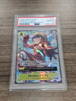 💎 PSA 10 One Piece Monkey D. Luffy OP07-109 illustration Box Vol.3 English - Image 1