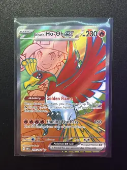 Pokemon Ethan's Ho-Oh EX Full Art Holographic Card 209/182 Destined Rivals - Image 1