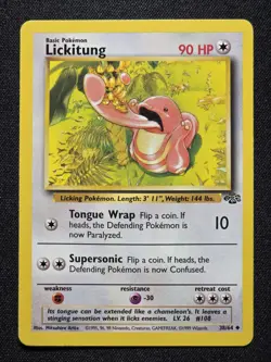 [Lp] Pokemon TCG Lickitung 38/64 Jungle Regular Card Unlimited Uncommon - Image 1