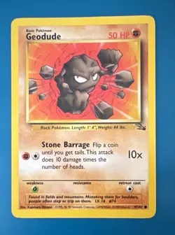 Geodude 47/62 – Fossil Set (1999) – Pokemon Card – Common – English – WOTC - Image 1