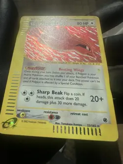 Pokemon TCG Pidgeot - Expedition Holo e reader Card - Rare - 23/165 Swirl - Image 2