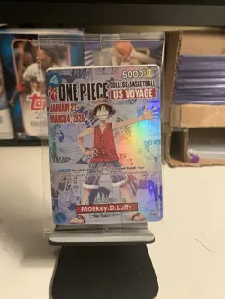 One Piece Monkey.D.Luffy US College Basketball Promo Card Rutgers. Unopened. - Image 1