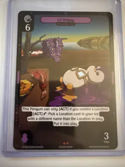Vibes TCG Penguin Lil Drippy NON FOIL - Legend of the Lils Card # 112 - Image 1