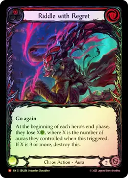 FAB RAINBOW FOIL Riddle with Regret - High Seas Card # 256 - Image 1